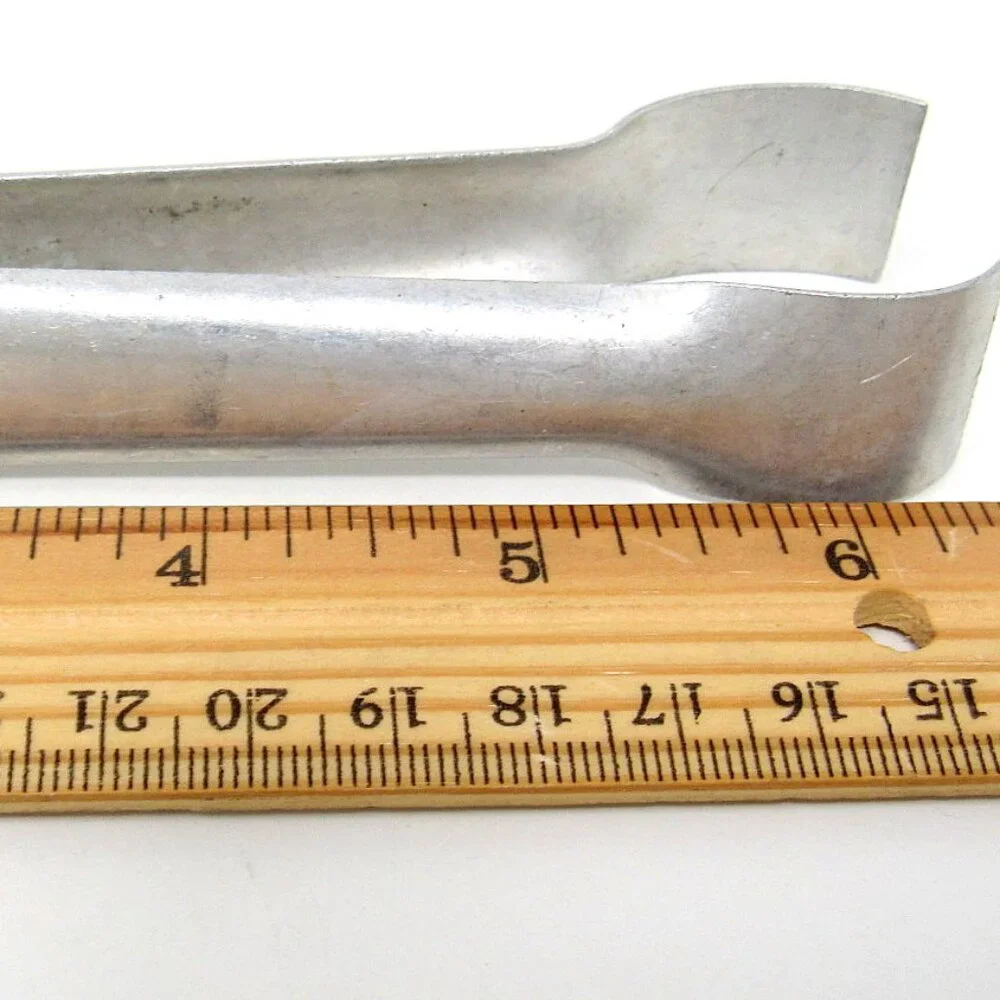 Hammered Aluminum Ice Bucket Gailstyn Vintage USA 9 X 8in Ring Handles Tongs